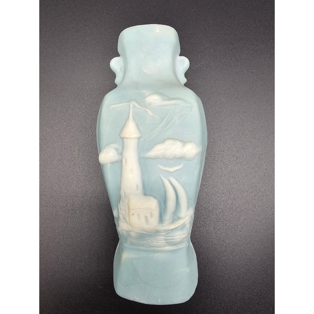 Vintage Soapstone 1974 Design Gifts International Lighthouse Sailboat Vase‎ 5.5"